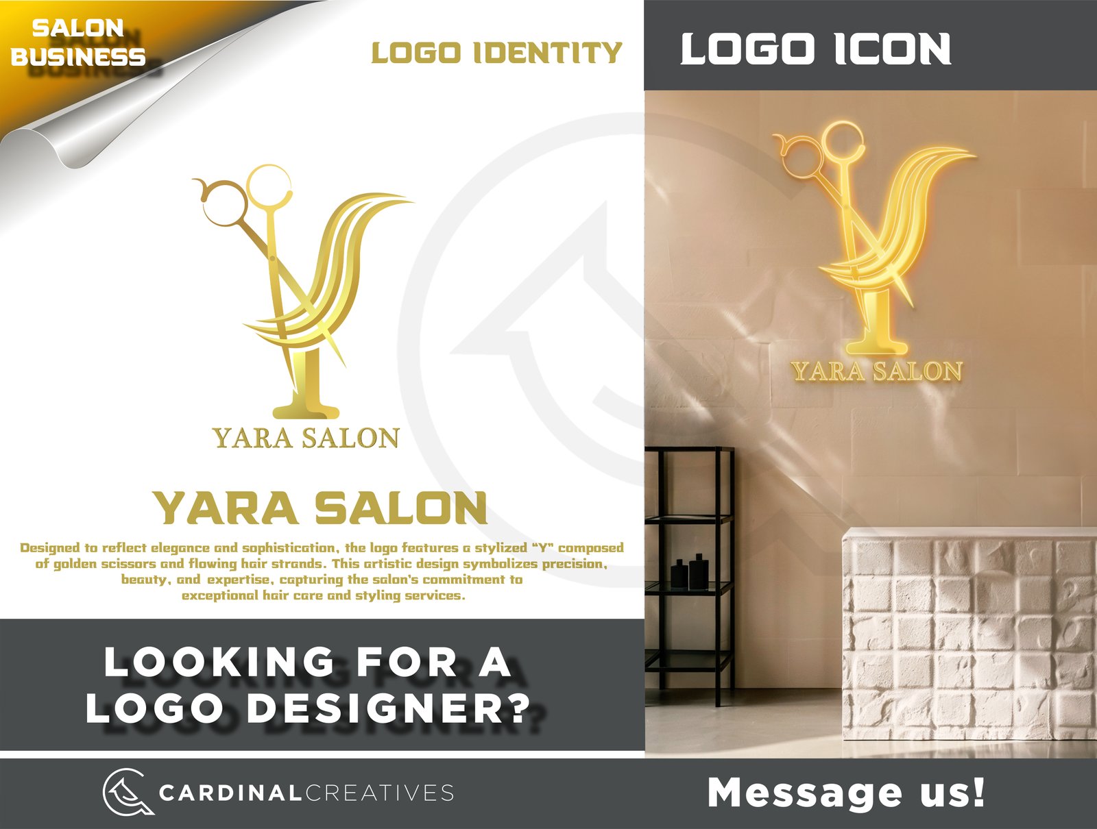 Yara Salon Logo Design
